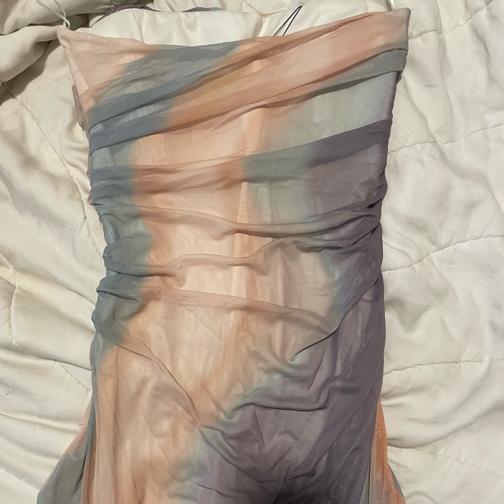 Zara Strapless Tie Dye Print Dress_NWT - Picture 9 of 13